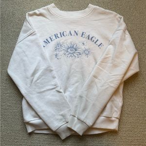 White, Women’s Small, American Eagle, Light Blue Flowers’s,